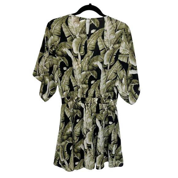 NWT Buddy Love Connie Tie Front Mini Dress Palm Print Womens Small - Picture 4 of 7